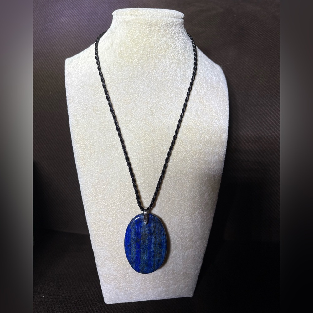 Blue Stone Pendant Necklace